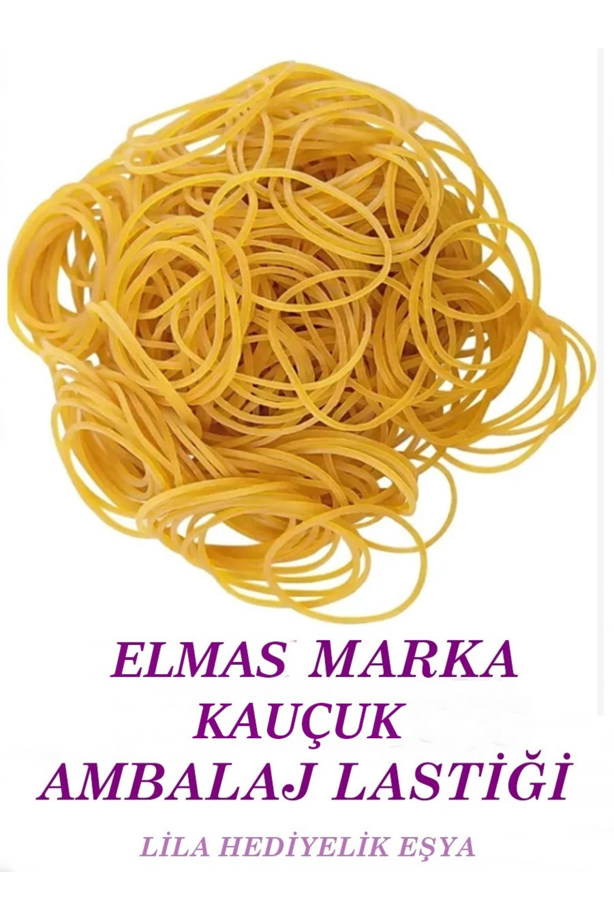 LilaHediyelikEşya 2500 Adet Kauçuk Ambalaj Lastiği  / Paket Lastiği / 40 mm / Elmas Marka