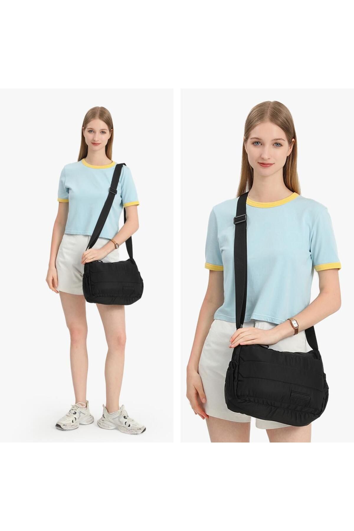 Smart Bags Yumuşak Kumaş Askılı Postacı Kadın Çantası - Yeşil