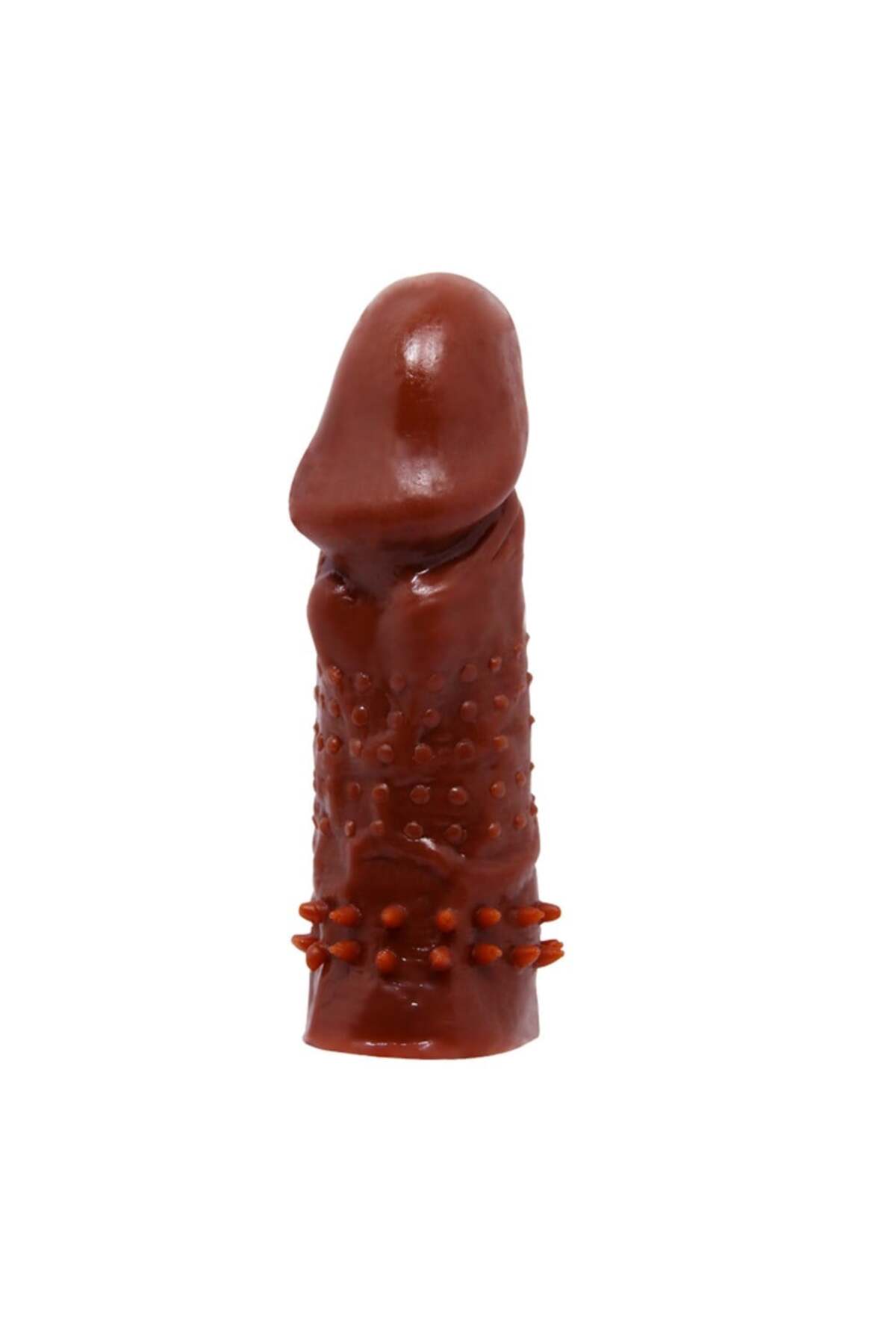 13 Cm Klitoral Uyarıcılı Tırtıklı Penis Kılıfı