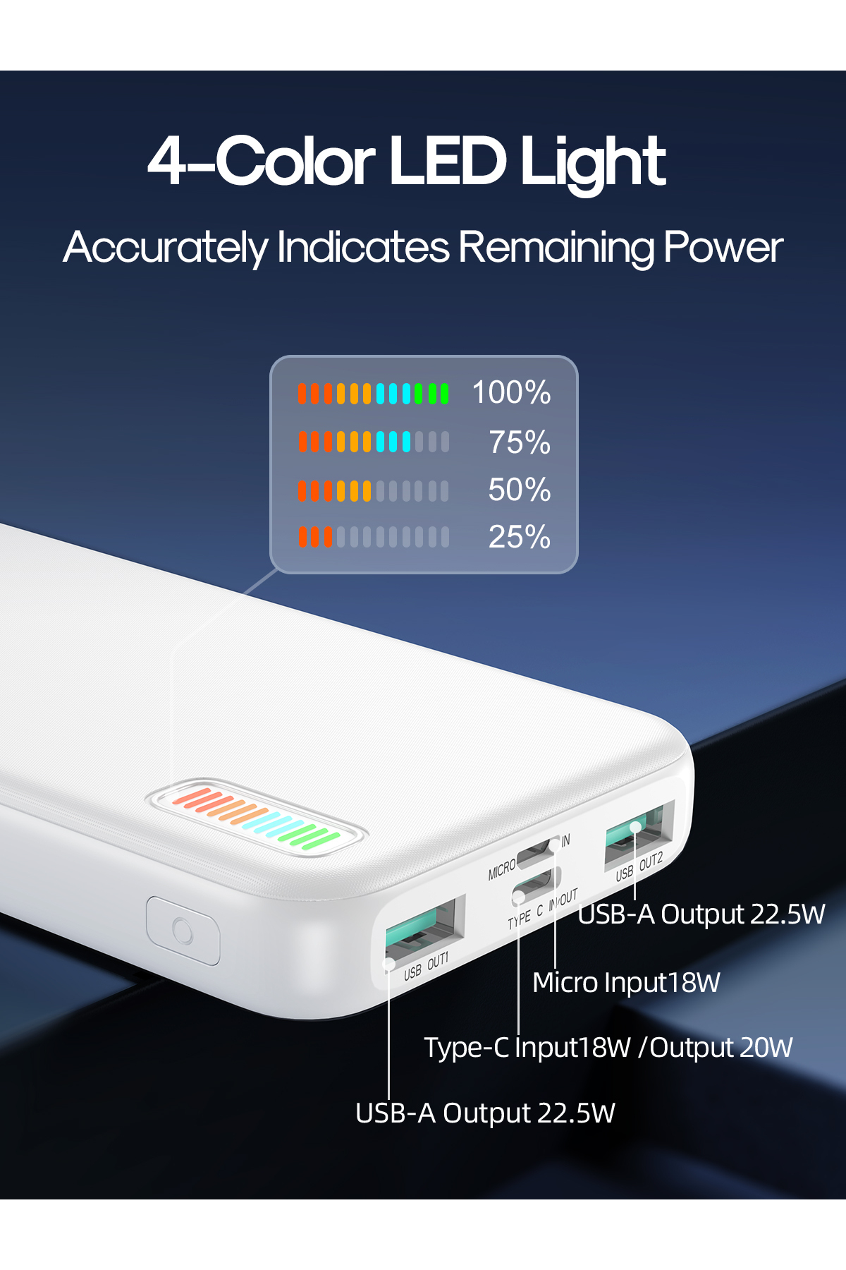JR-QP194 22.5W POWERBANK 10000MAH-SİYAH 7