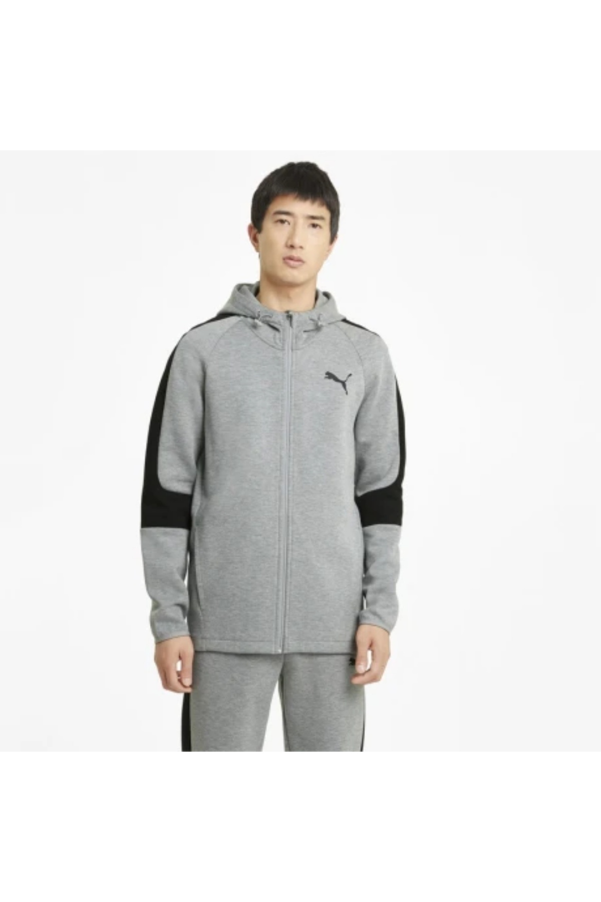 Puma-Mikina Erkek Koyu Gri 585812-07 Evostrıpe Core Fz Hoodie 3