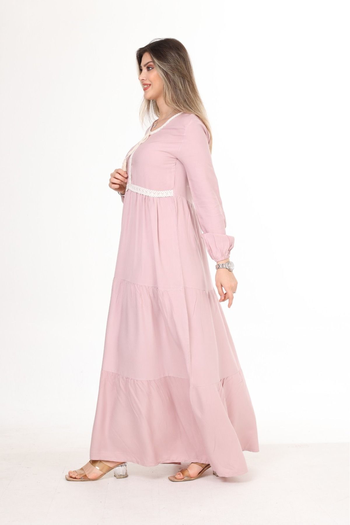 mervemoda-Rochie de vară pentru femei cu mânecă lungă 4