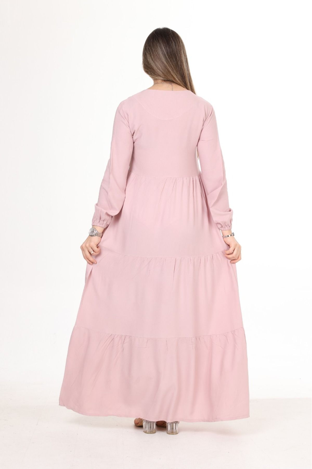 mervemoda-Rochie de vară pentru femei cu mânecă lungă 8