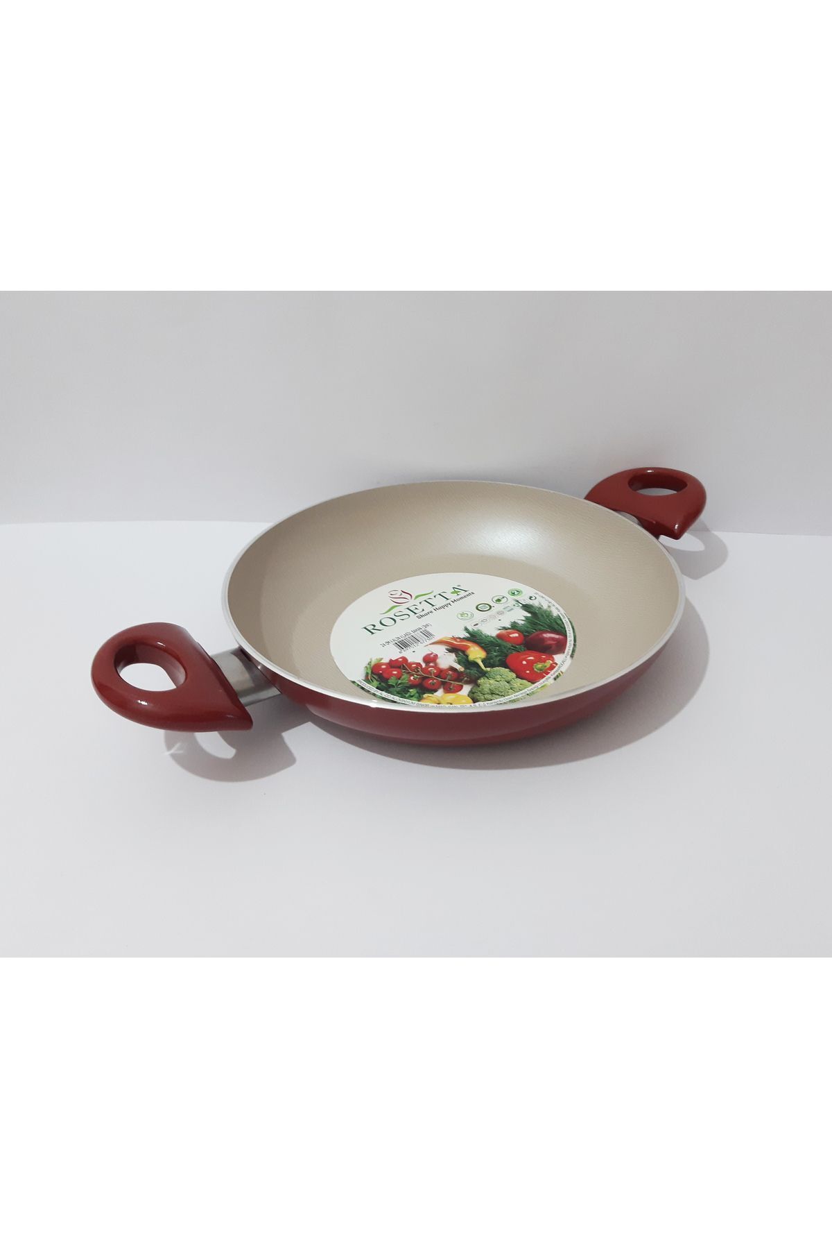 renkli çiçekler-24 Cm Melemen Egg and Frying Pan Multi-Purpose Sahan Non-Stick Pan 2