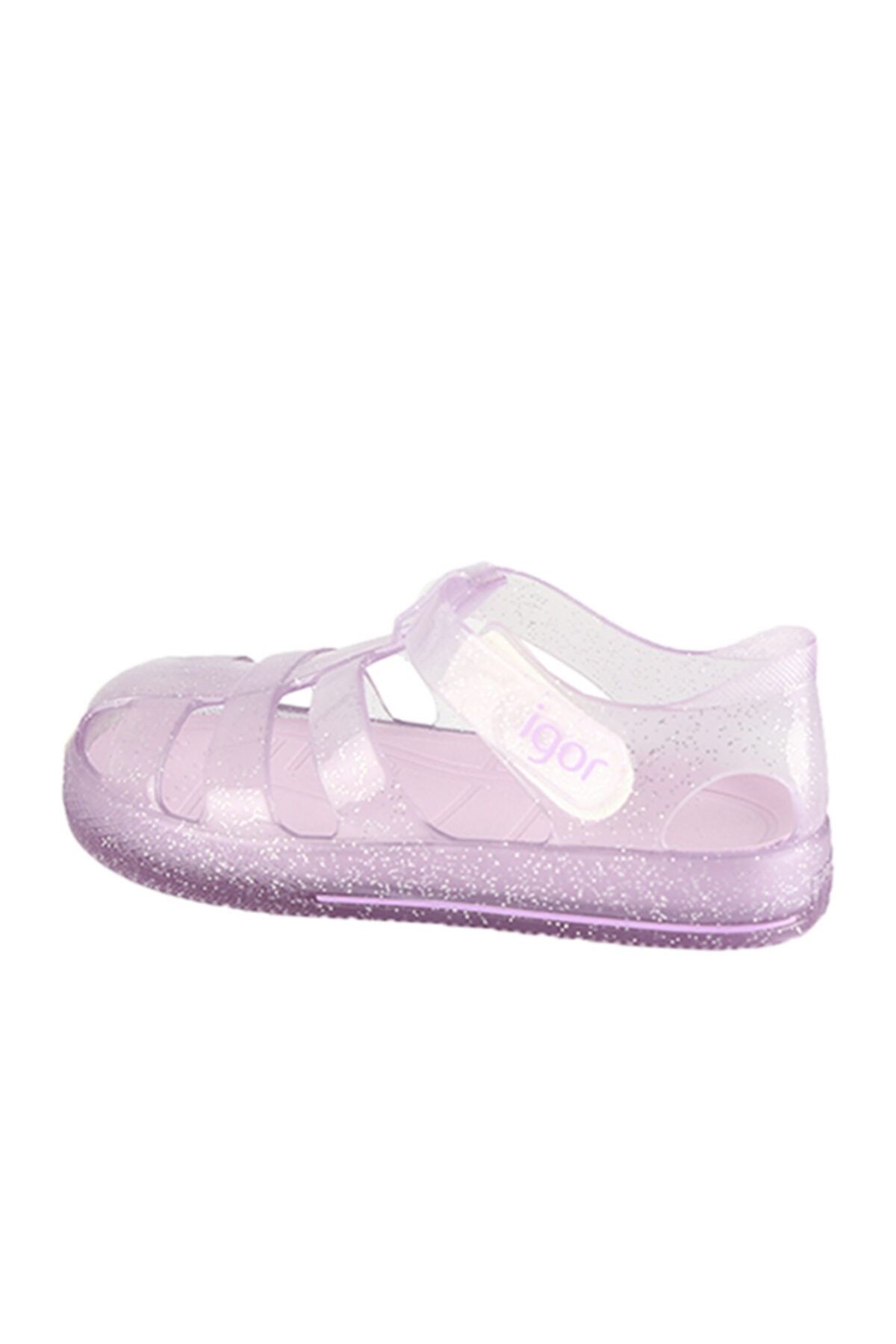 IGOR-S10265 Sandale violet argintii pentru copii cu sclipici Star 4