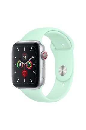 Apple Watch Kordon 2 3 4 5 6 Se Seri Uyumlu 42 Mm Ve 44 Mm Silikon Kordon Kayış - Marina Yeşili CT-KRD-313