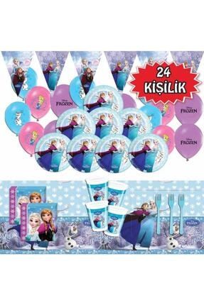 Frozen Karlar Ülkesi Elsa Doğum Günü Parti Malzemeleri Seti 24 Kişilik PF1978F24