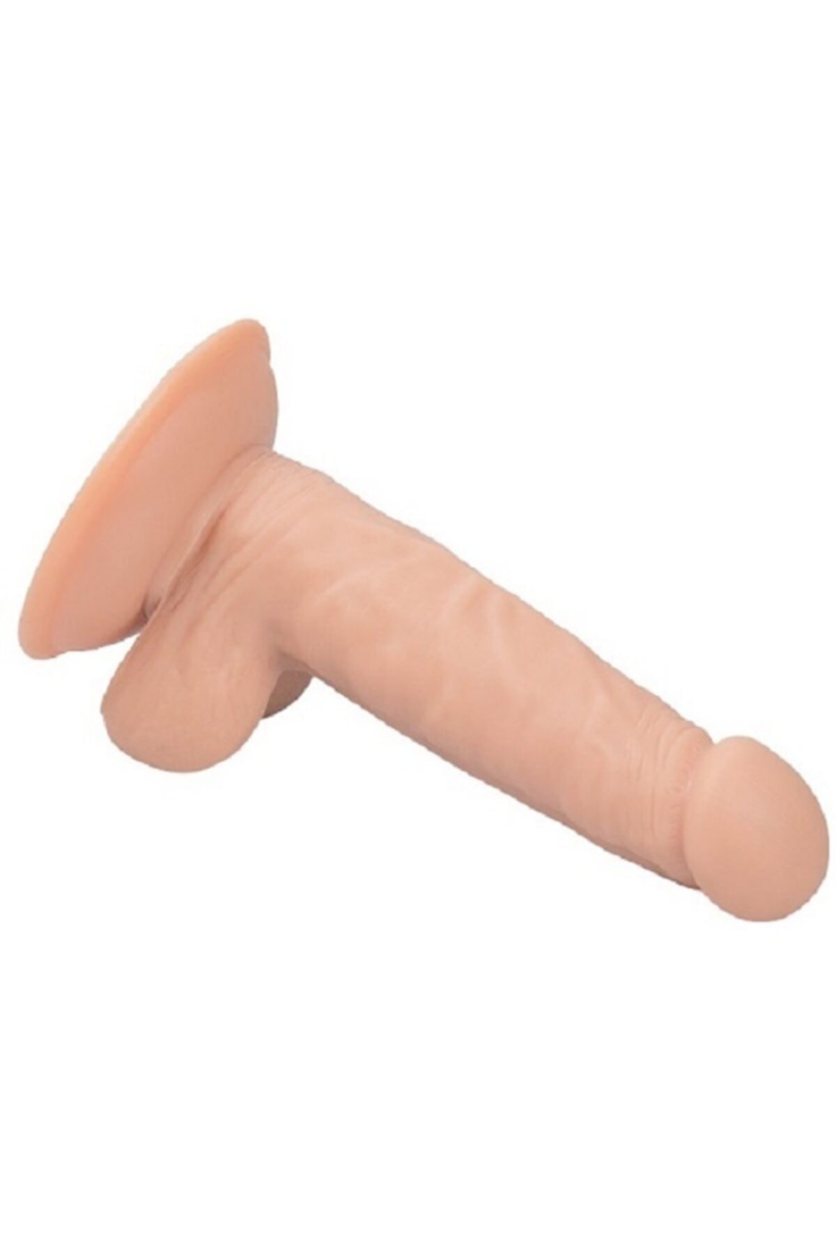 Kısa Anal Ten Dokusunda Gerçekçi Yumuşak Realistik Vantuzlu Dildo Penis 15 cm 3
