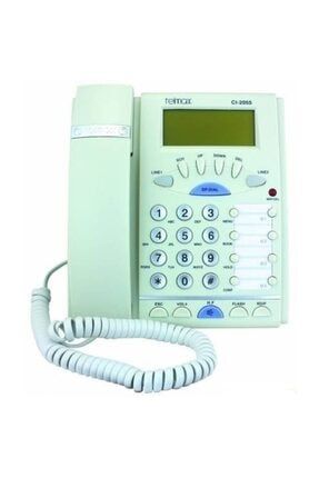 Cı2055 Masaüstü Telefon Beyaz (çift Hatlı) TEL-MAX2055