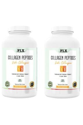 Collagen Fish Peptides Glutatyon Biotin Tip 1-3 Balık Kollajen 300 Tablet X 2 Kutu FFİSH300X2