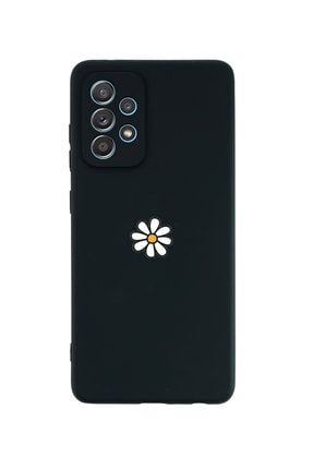 Samsung A52 Papatya Premium Silikonlu Siyah Telefon Kılıfı MCSAMA52LPPTY