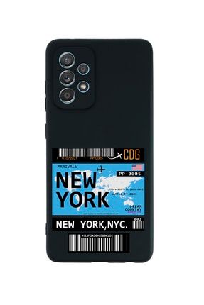Samsung A32 Newyork Premium Silikonlu Siyah Telefon Kılıfı MCSAMA32LNWYRK