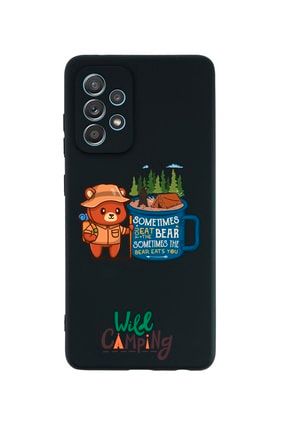Samsung A72 Wild Camping Premium Silikonlu Siyah Telefon Kılıfı MCSAMA72LWLDCMPNG