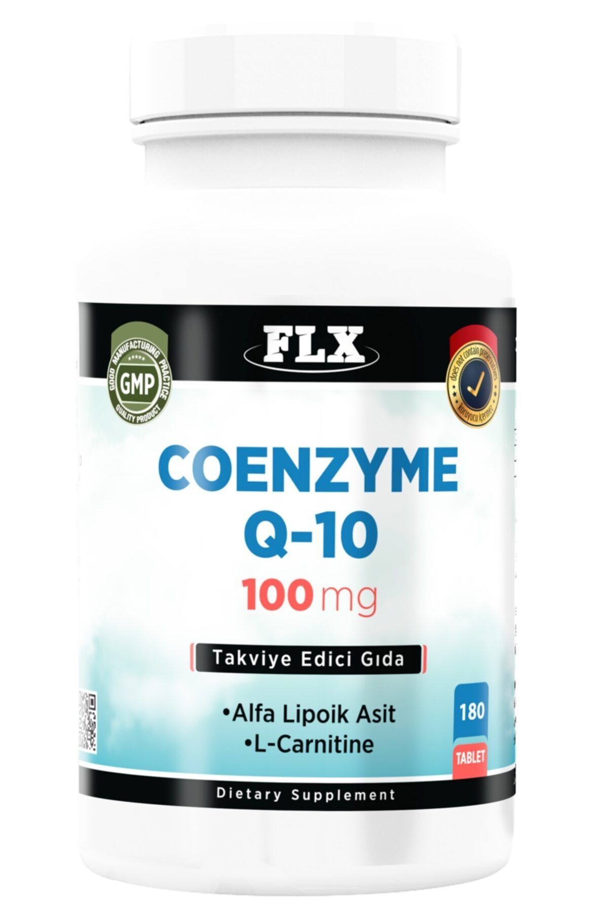 FLX Coenzyme Q10 Koenzim Alfa Lipoik Asit L-karnitin 100 Mg 180 Tablet