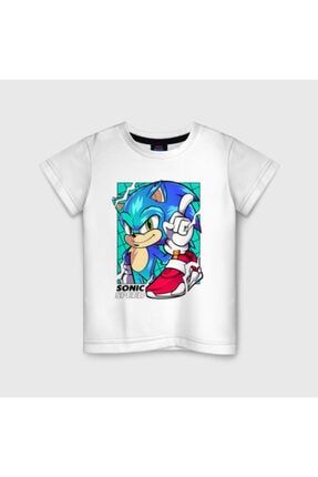 Sonic Logo Desenli Cocuk Tişörtü Model 6654 05161