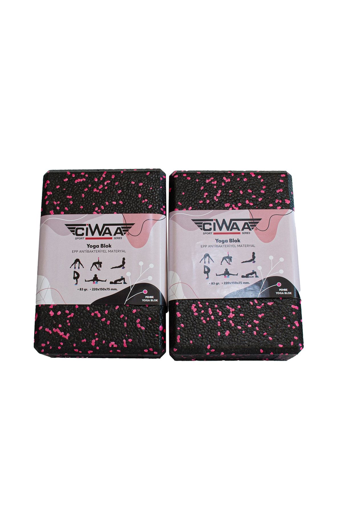 CIWAA-Pink Epp Yoga Block - Pack of 2 2