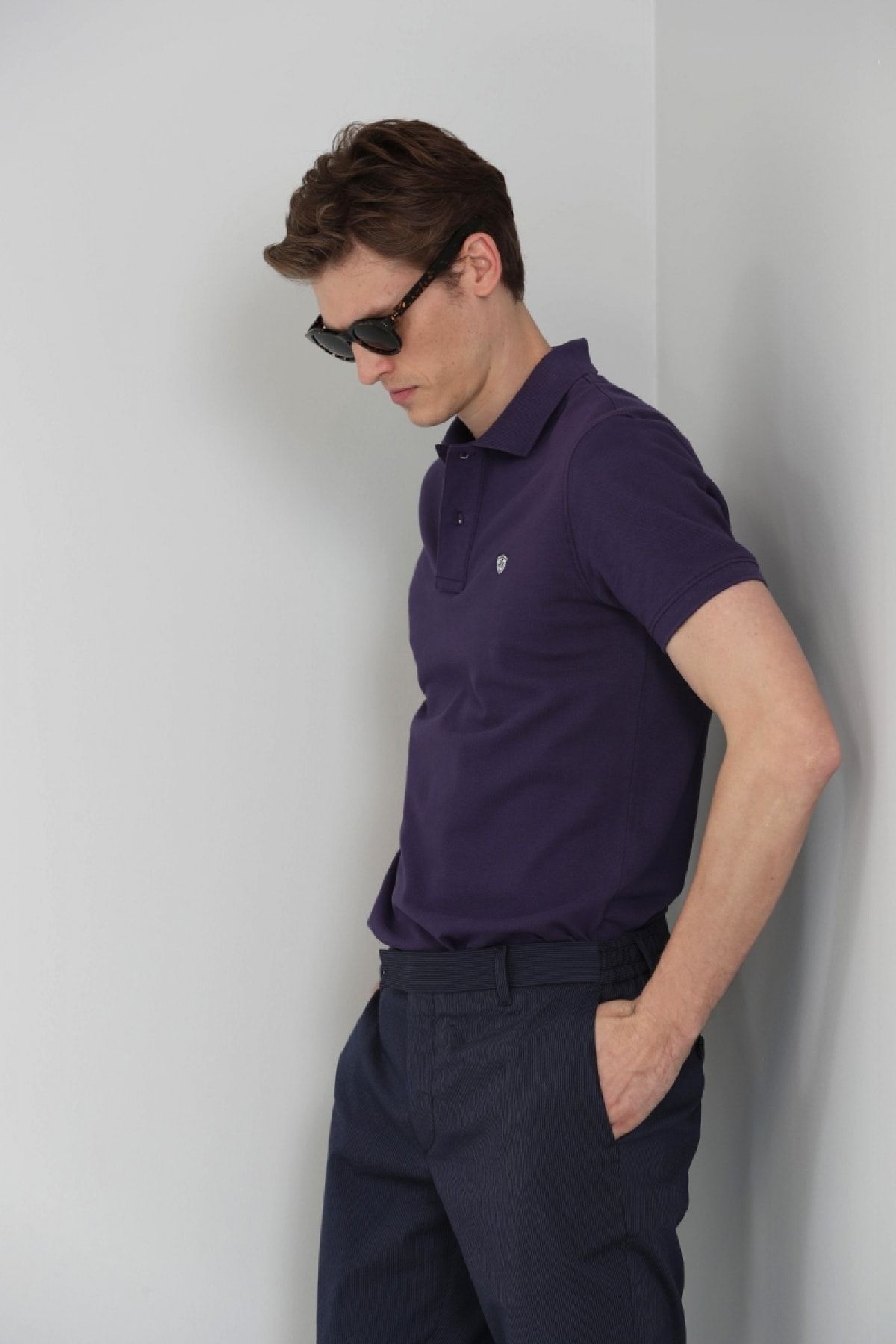 Dark purple polo t deals shirt
