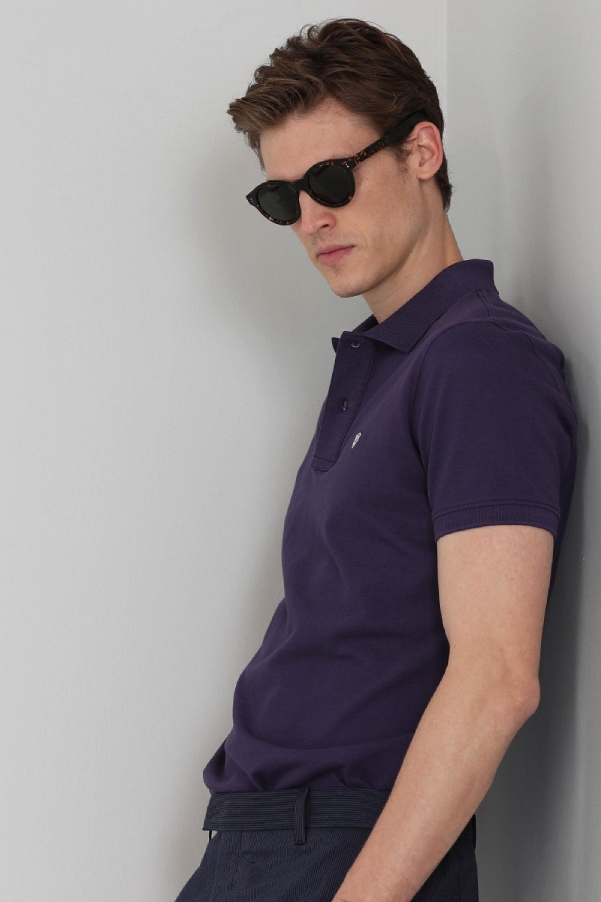Lufian Laon Sports Polo T shirt Purple