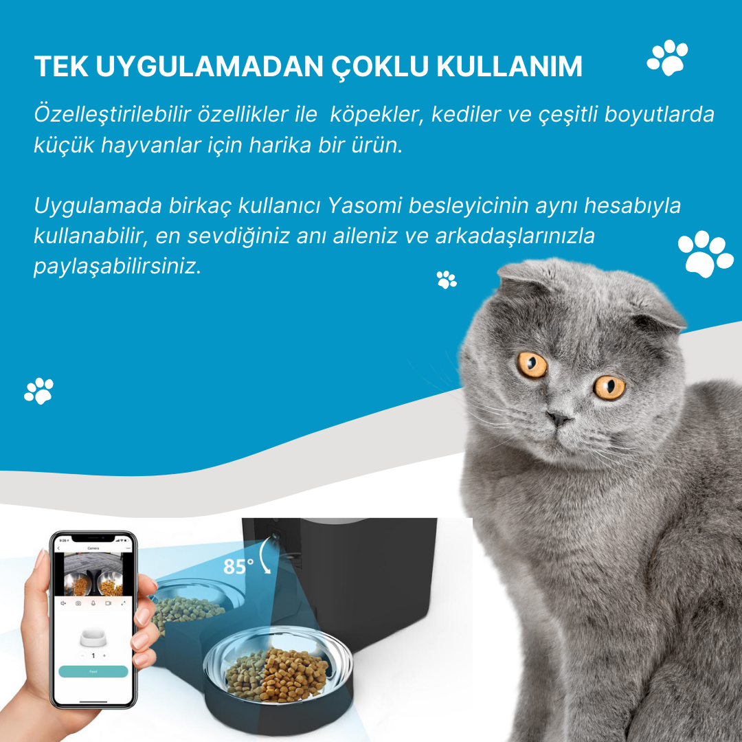 Otomatik Kedi Köpek Besleyici