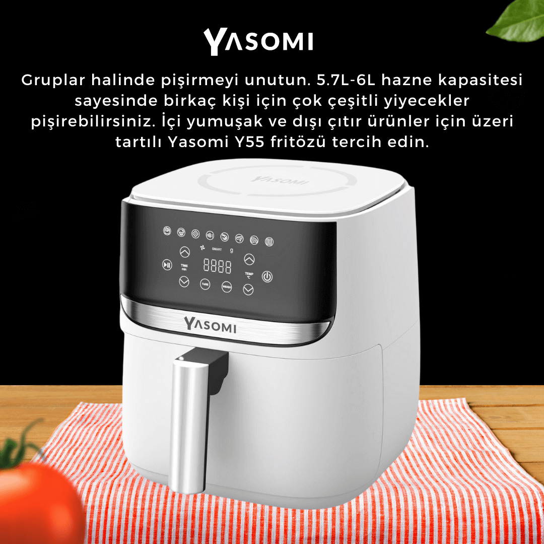 Yasomi Y55 Airfryer Fritöz (Beyaz)