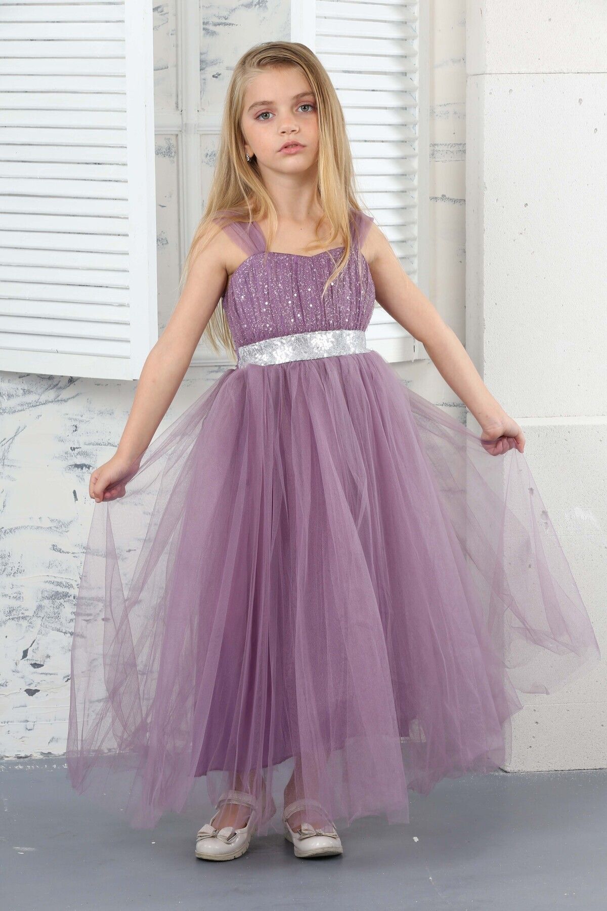 Girl Glitter Evening Dress
