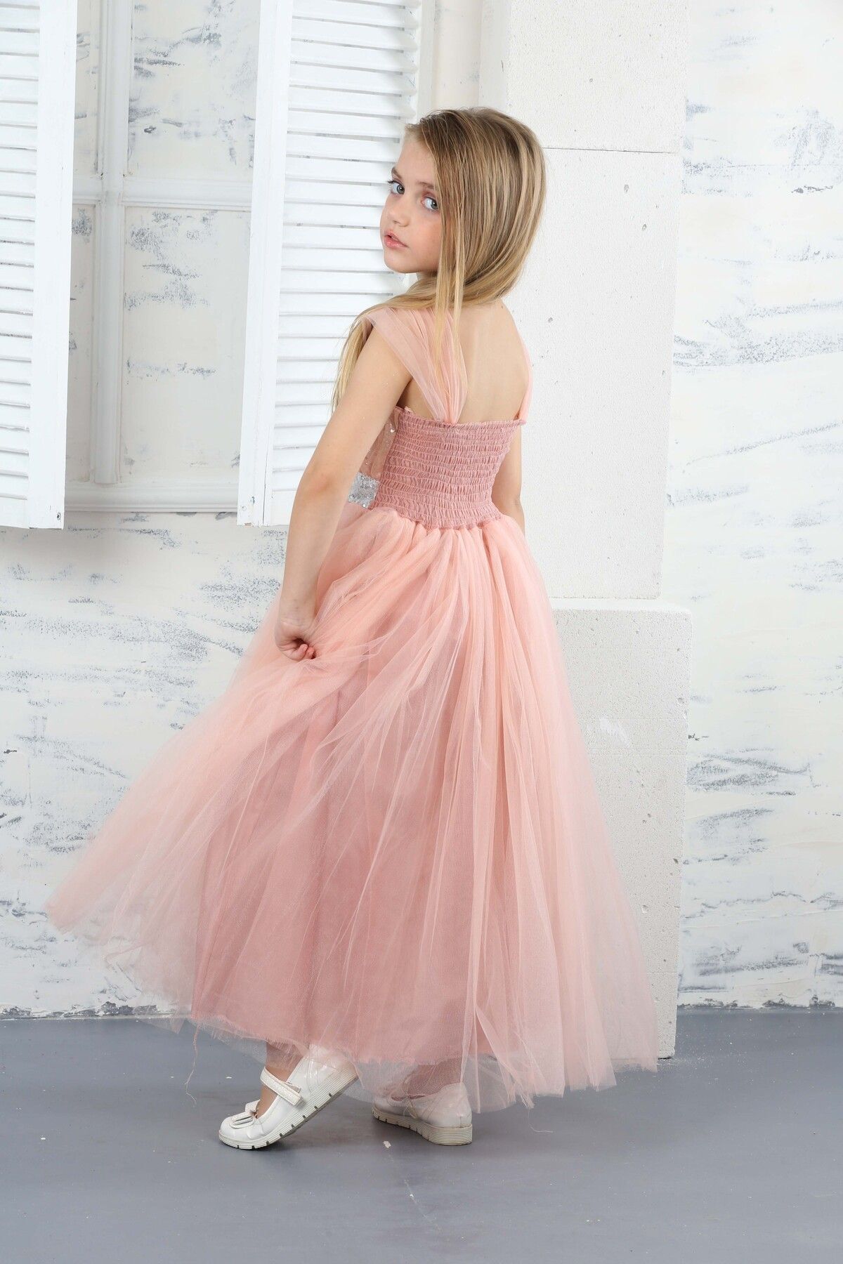 Asortik Kids-Rochie de seara cu sclipici pentru fete Rochie de mireasa Tinuta de nunta 8