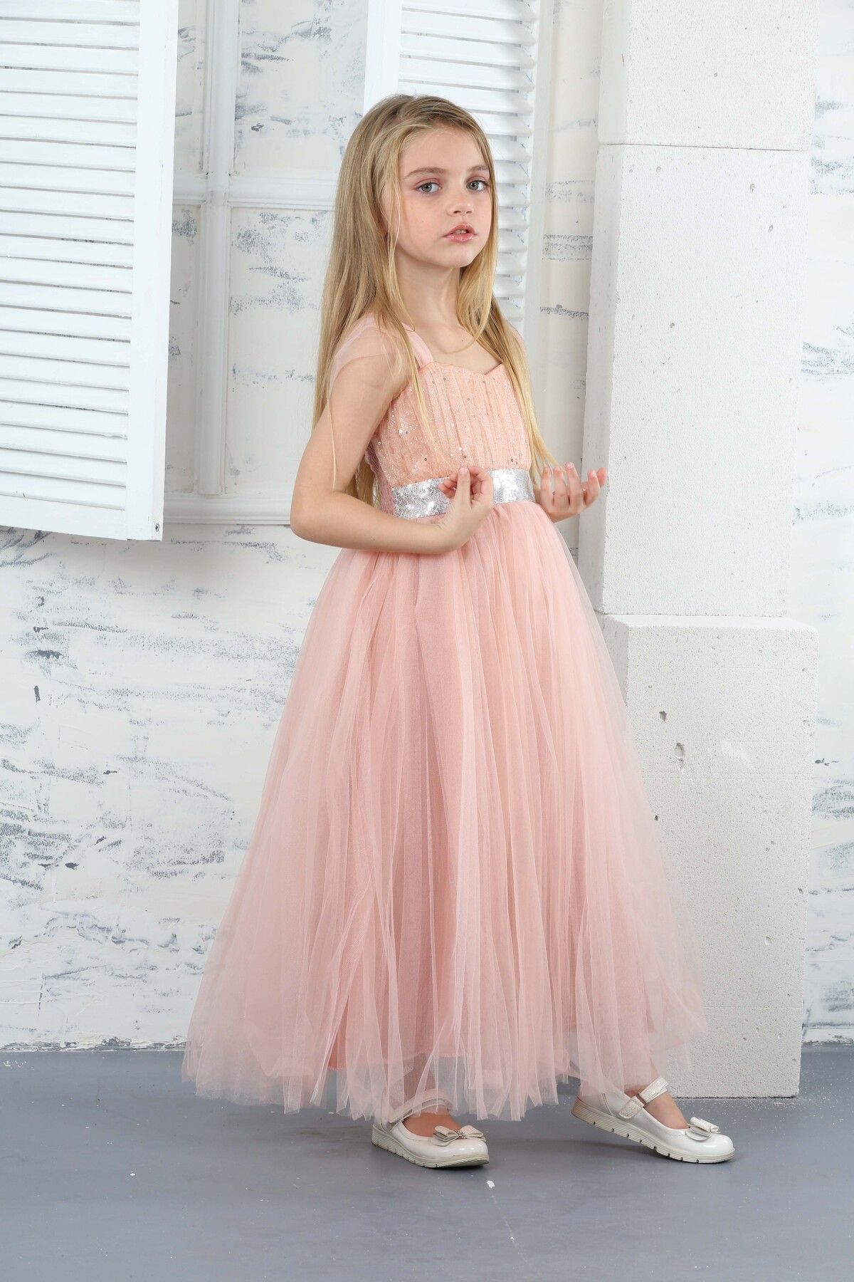 Asortik Kids-Rochie de seara cu sclipici pentru fete Rochie de mireasa Tinuta de nunta 2