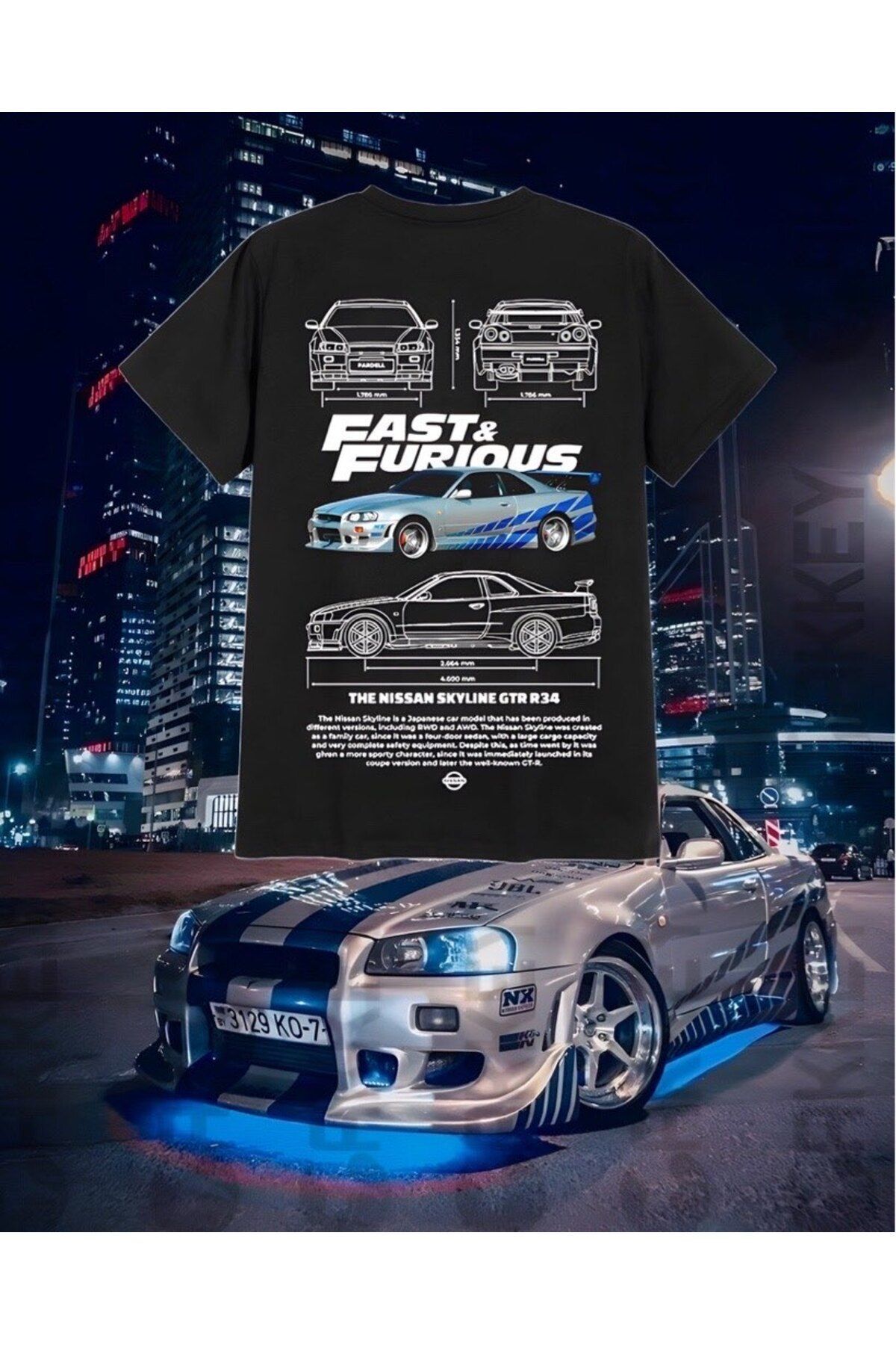 Nissan gtr r34 t shirt best sale