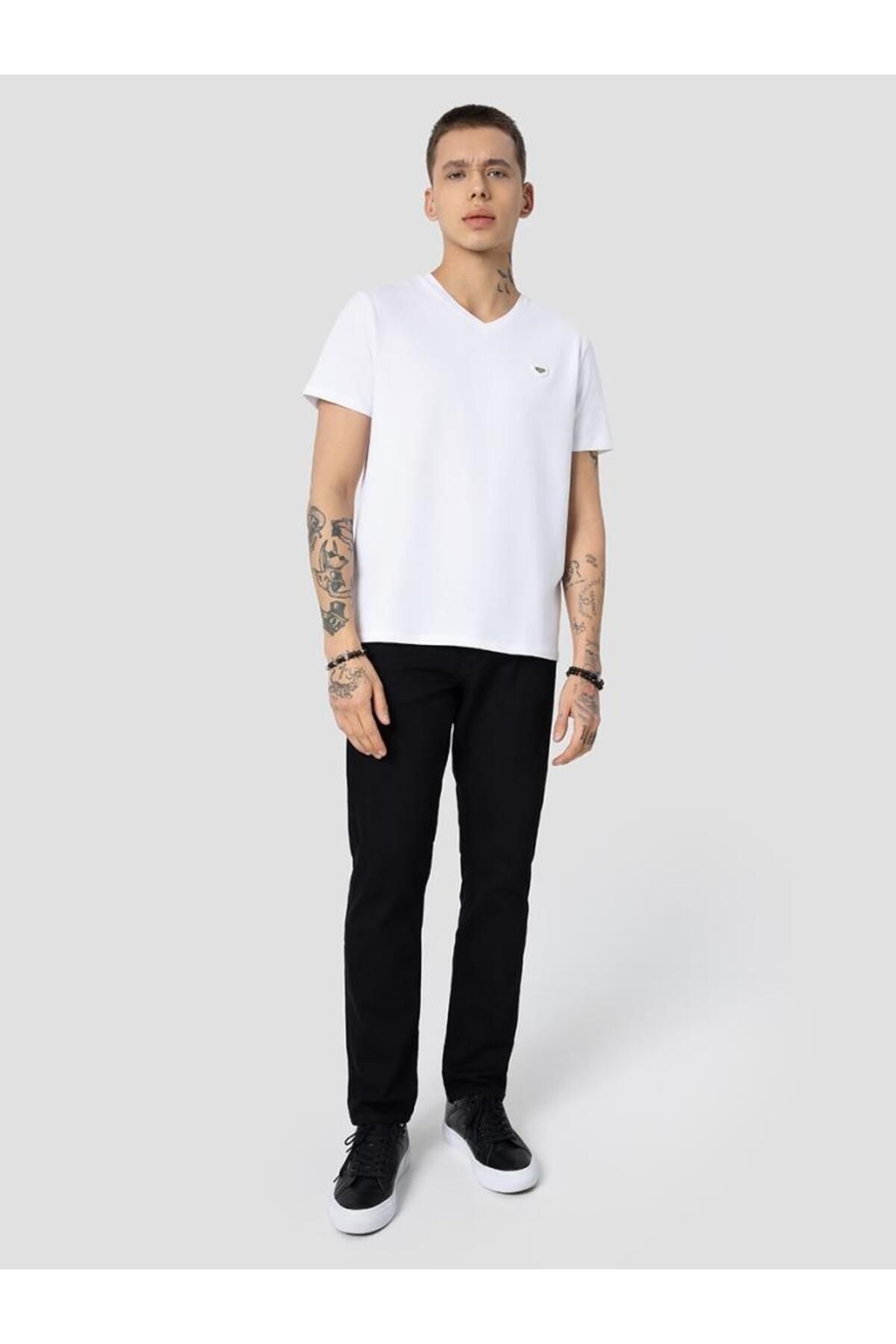 تی شرت سفید مردانه T shirt t به طور منظم متناسب با Loft