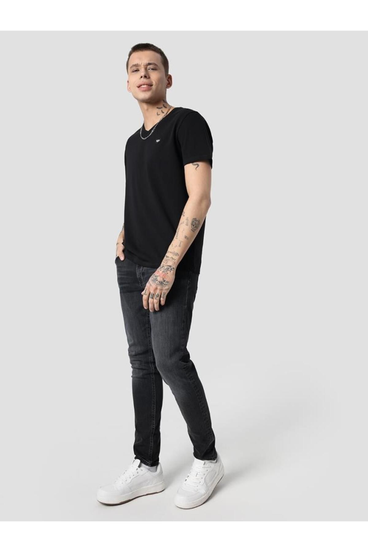 تی شرت مشکی مردانه سیاه T shirt t به طور منظم متناسب با Loft