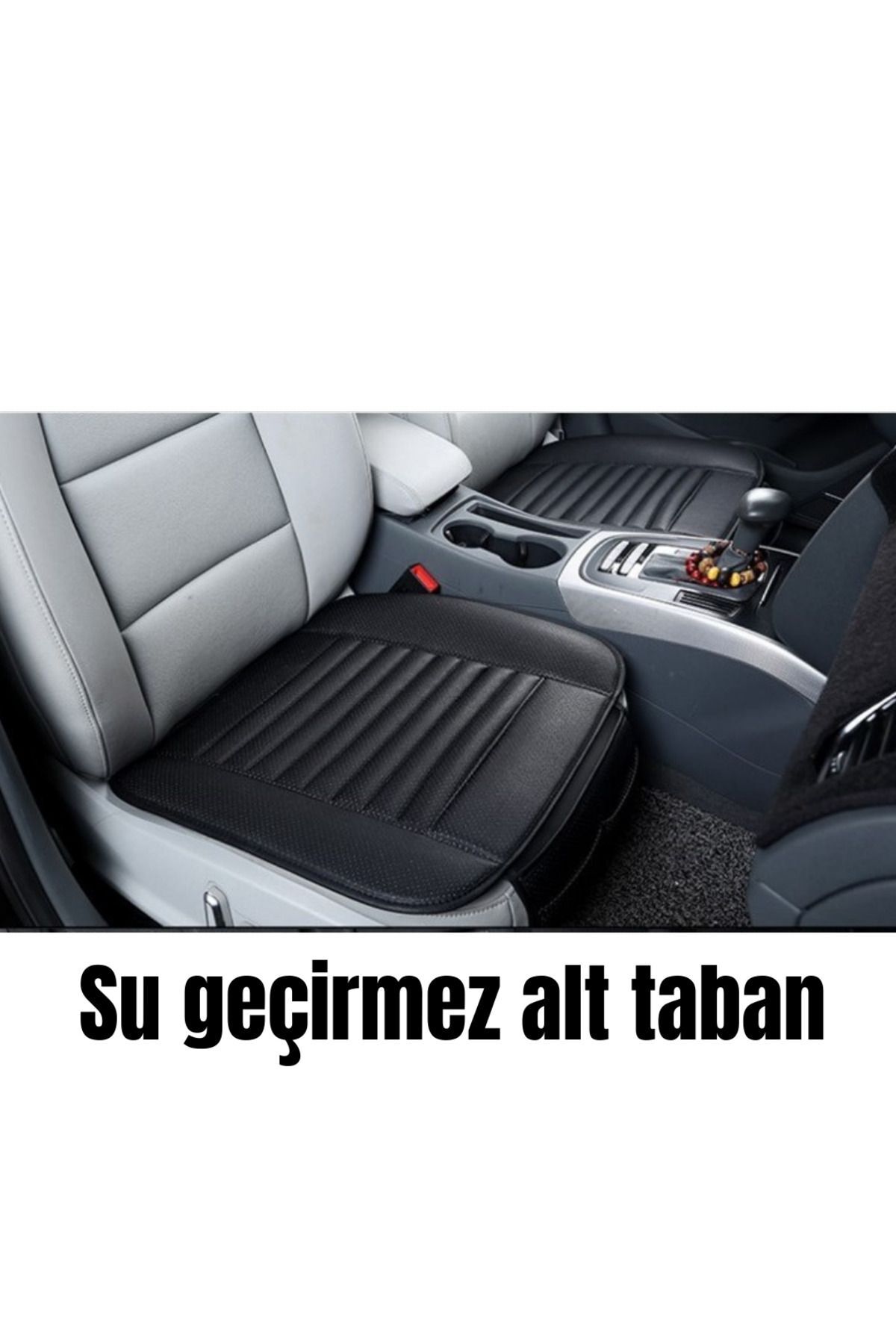 TEKNOCLUB Su Geçirmez Ön Arka Araba Koltuk Minder Deri Kırmızı Oto Koltuk Minderi 3'lü Oturak Örtüsü fotoğrafı 3 (önizleme)