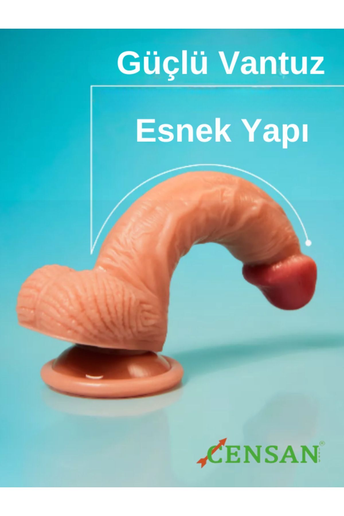 20CM Gerçekçi Et Dokusunda Damar Detaylı Dildo Penis 4