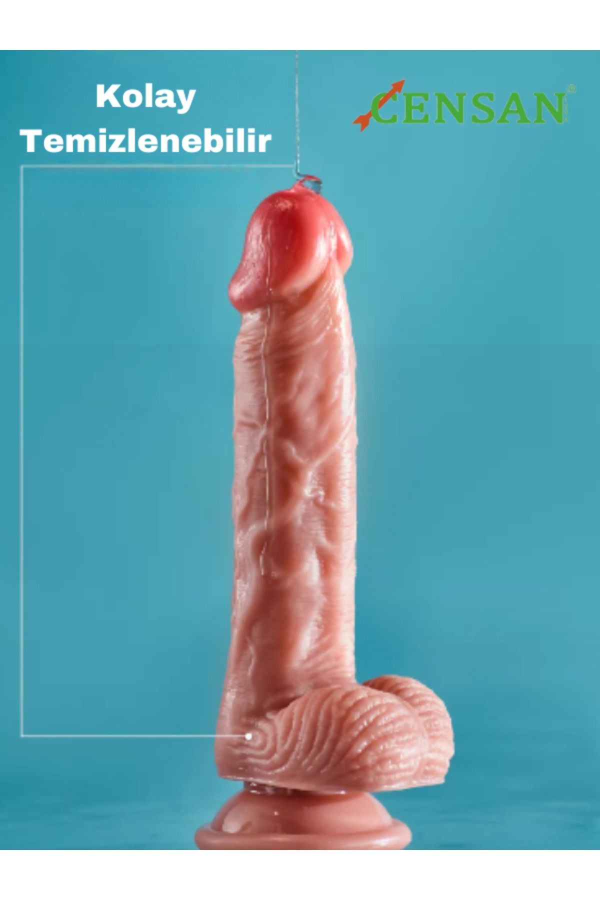 20CM Gerçekçi Et Dokusunda Damar Detaylı Dildo Penis 5