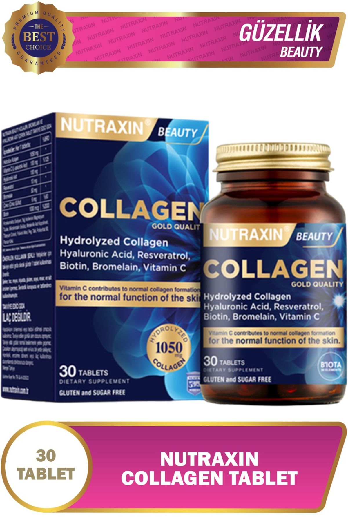 Nutraxin-نيوتراكسين كولاجين متحلل - 2 قطعة 30 قرص (نوع 1-نوع 3) 2