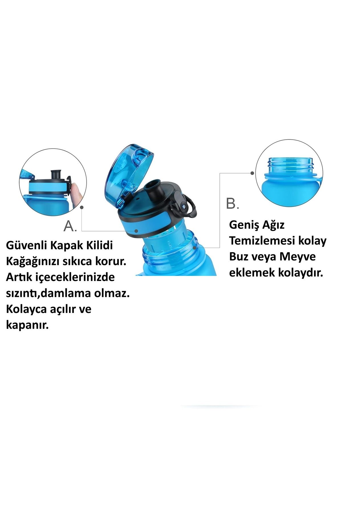 AlpinTec-Astronaut 500 ml Blue Tritan Children's Water Bottle 2