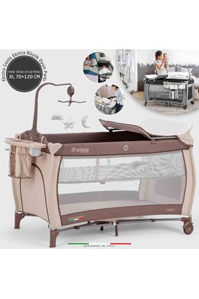 Elele Almonte Oyun Parkı Park Yatak XL 70x120 cm Kahverengi