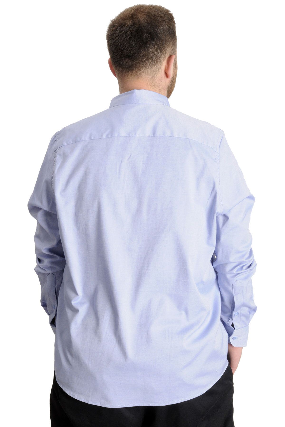 ModeXL-Cămașă pentru bărbați de mărime mare - Tom Oxford 23303 Albastru, mânecă SUA 4