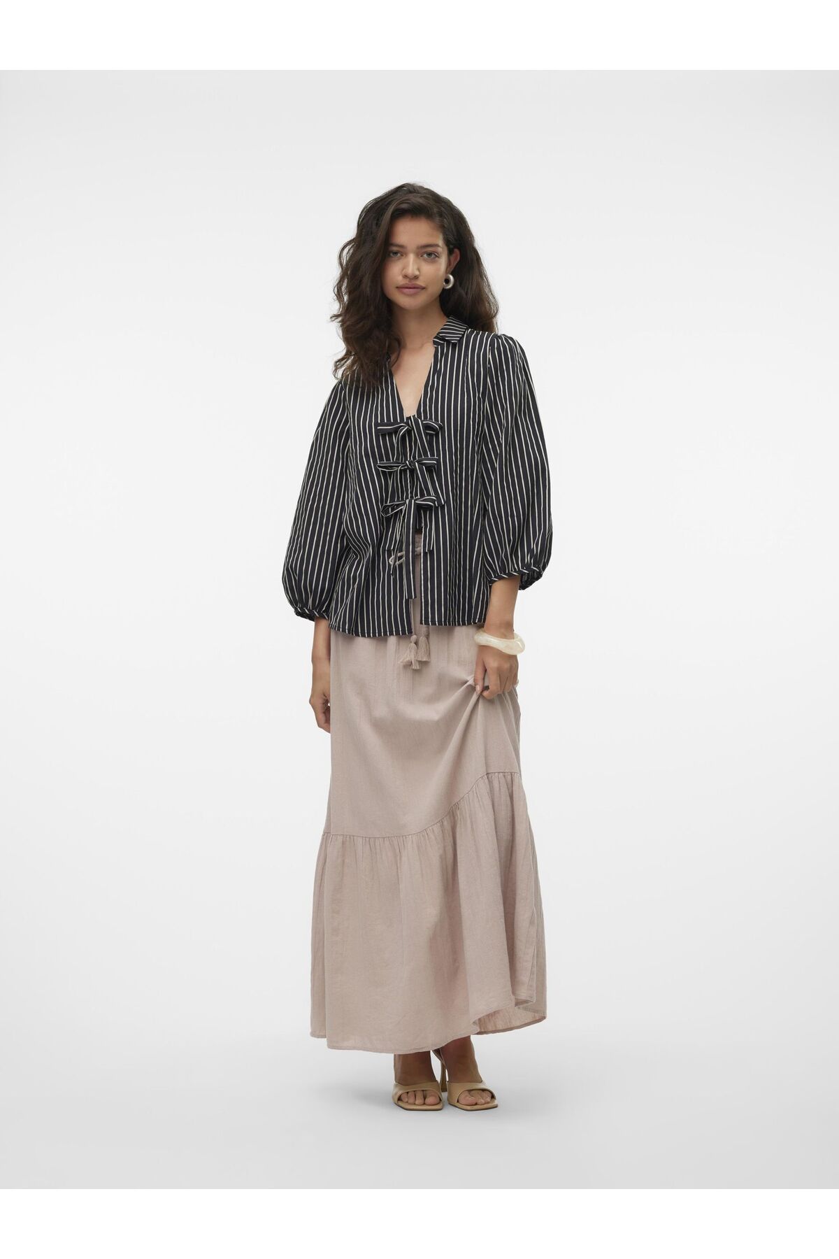 Vero Moda-Rock Vmpretty Hohe Taille Langer Rock 4