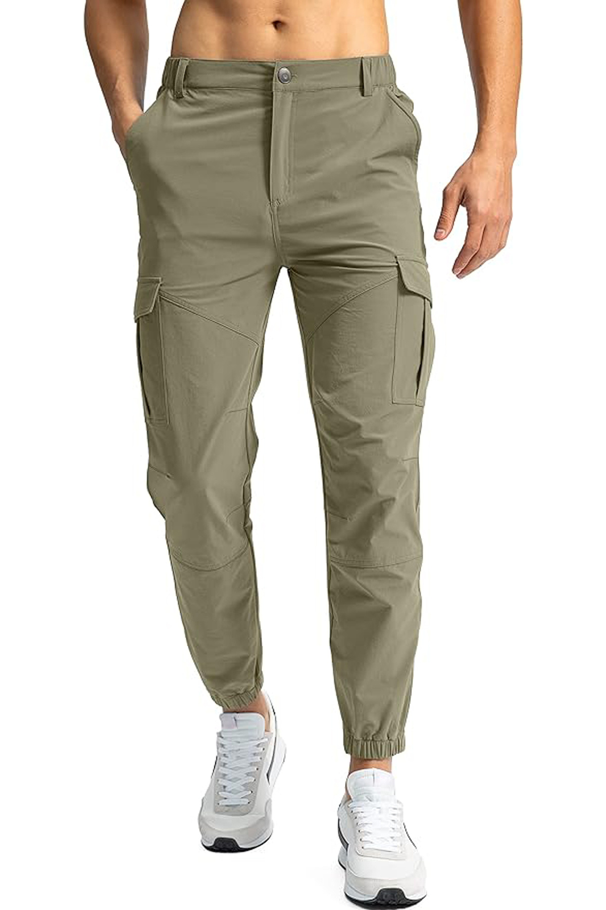 GHASSY CO. Erkek Doğa Yürüyüşü Golf Ultra Hafif Çok Amaçlı Cepli Kargo Pantolon