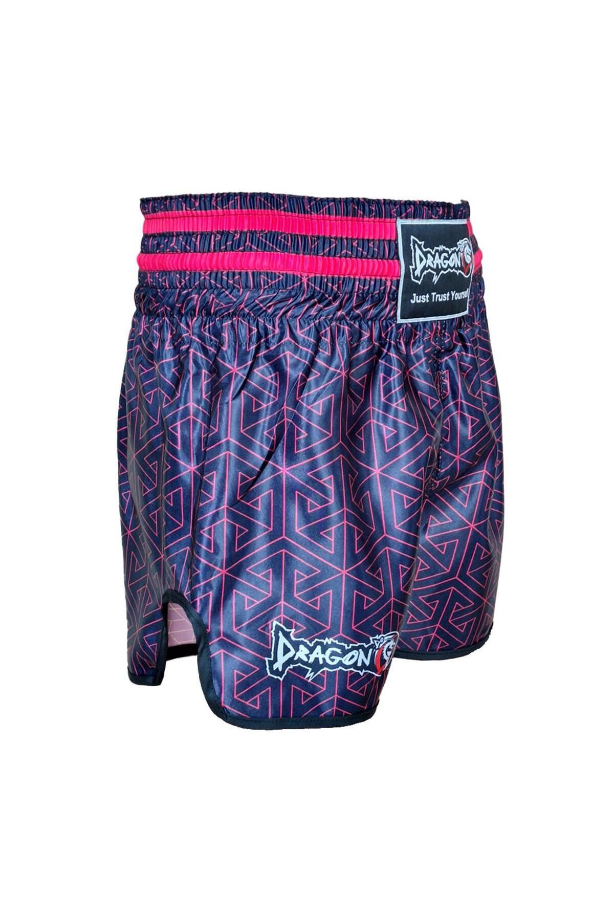 Dragondo-MT3442 Muay Thai Kick Boxing Shorts - Neon Pink, Digital Printed 5