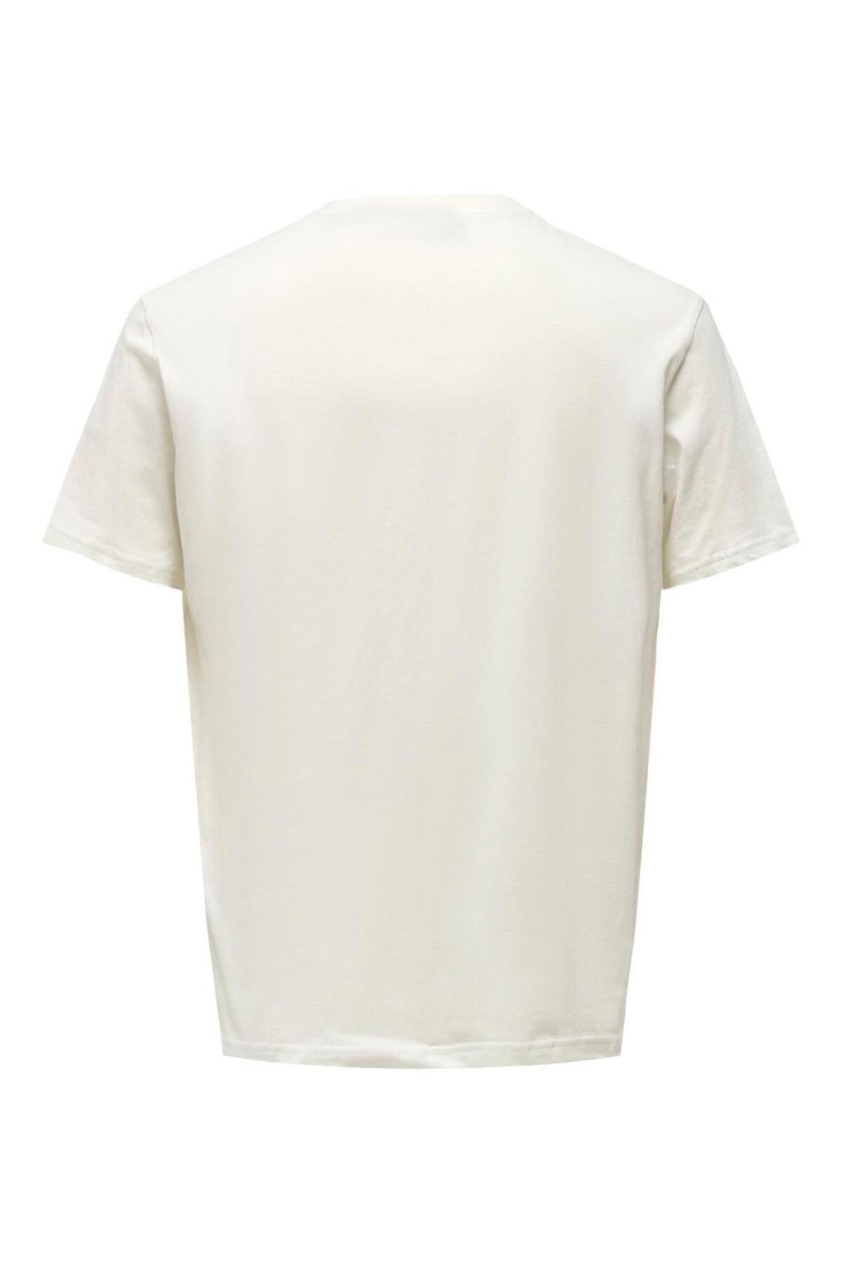 تی شرت مردانه پنبه ارگانیک ONSMAX LIFE LOGO SS TEE Only & Sons