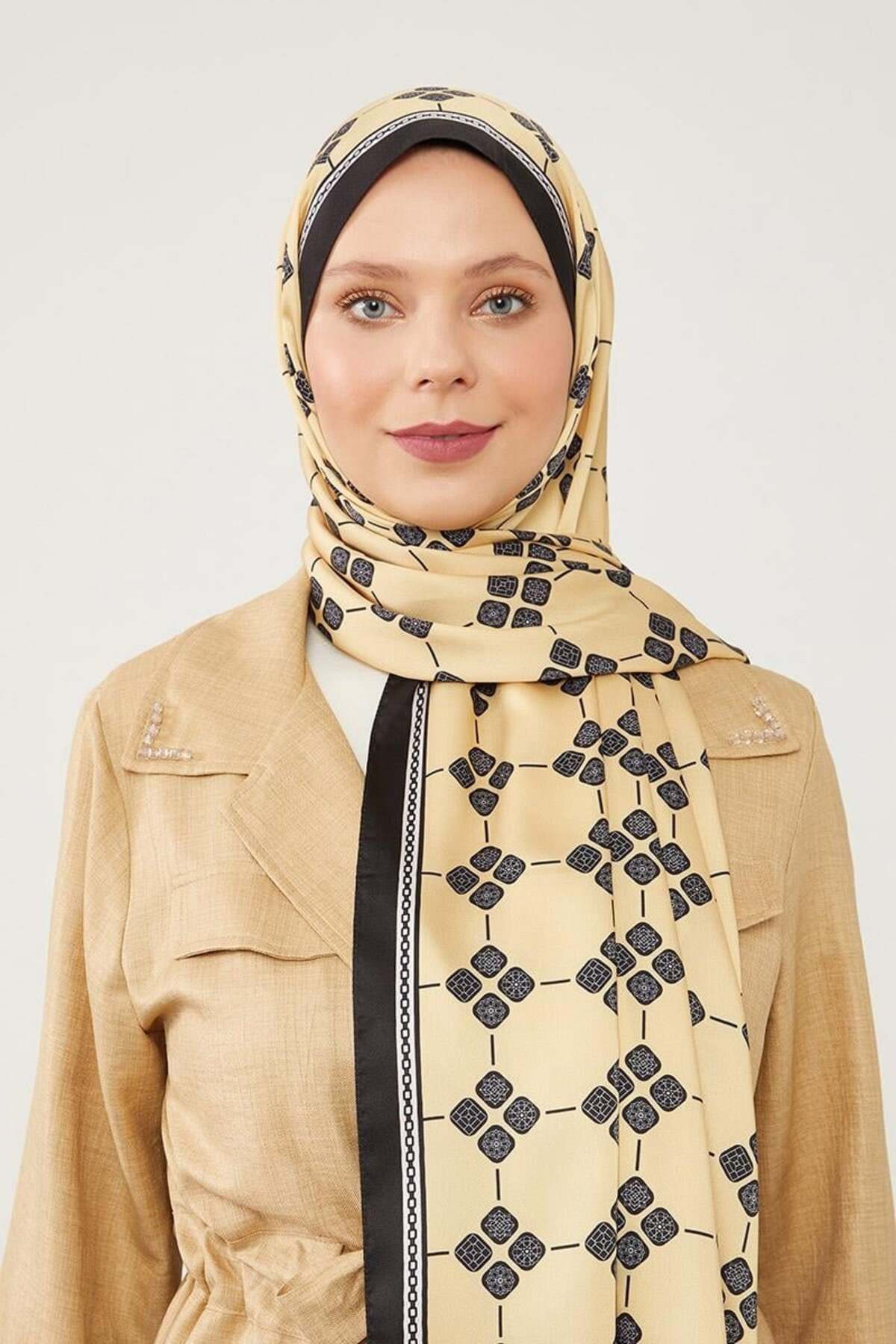 شال زنانه طلایی لویدور | angel3 اورجینال - تصویر 2