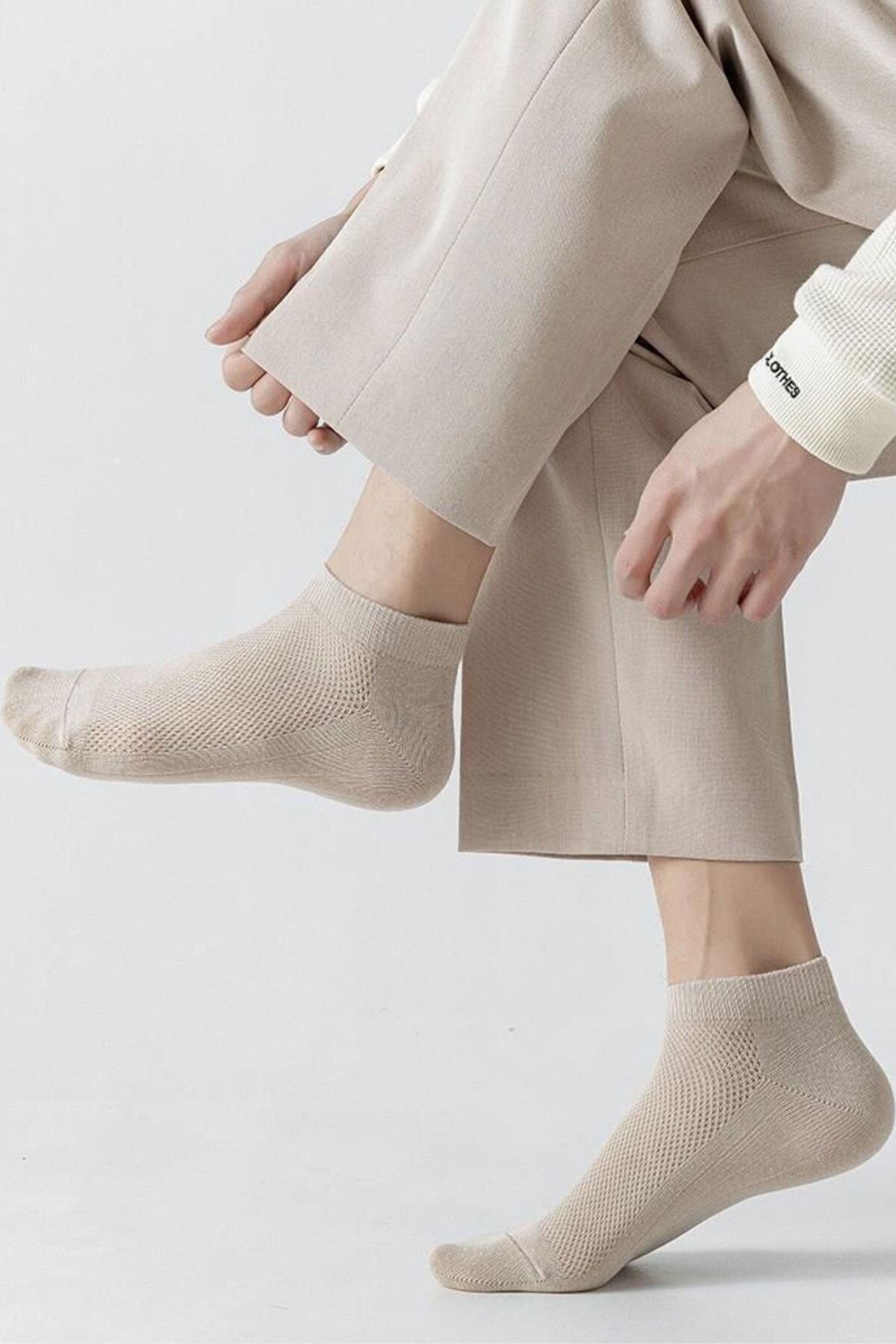 Color Socks  5'li Comfort Erkek Yazlık Kısa Çorap (DİKİŞSİZ BAMBU) - Görsel 3