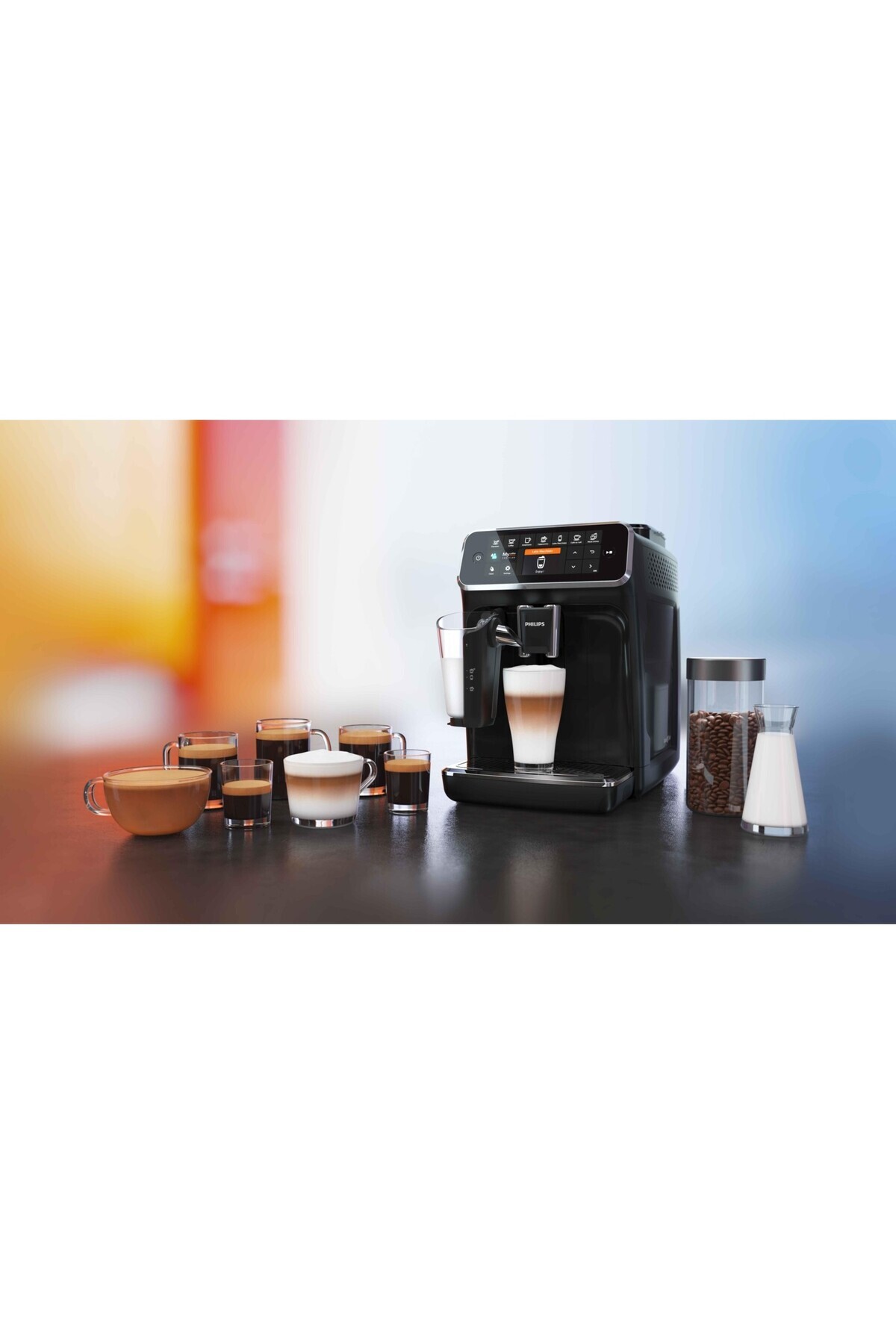 Tam Otomatik Espresso Makinesi, 1.8 L Kapasite, Zamanlayıcı, Mat Siyah 2