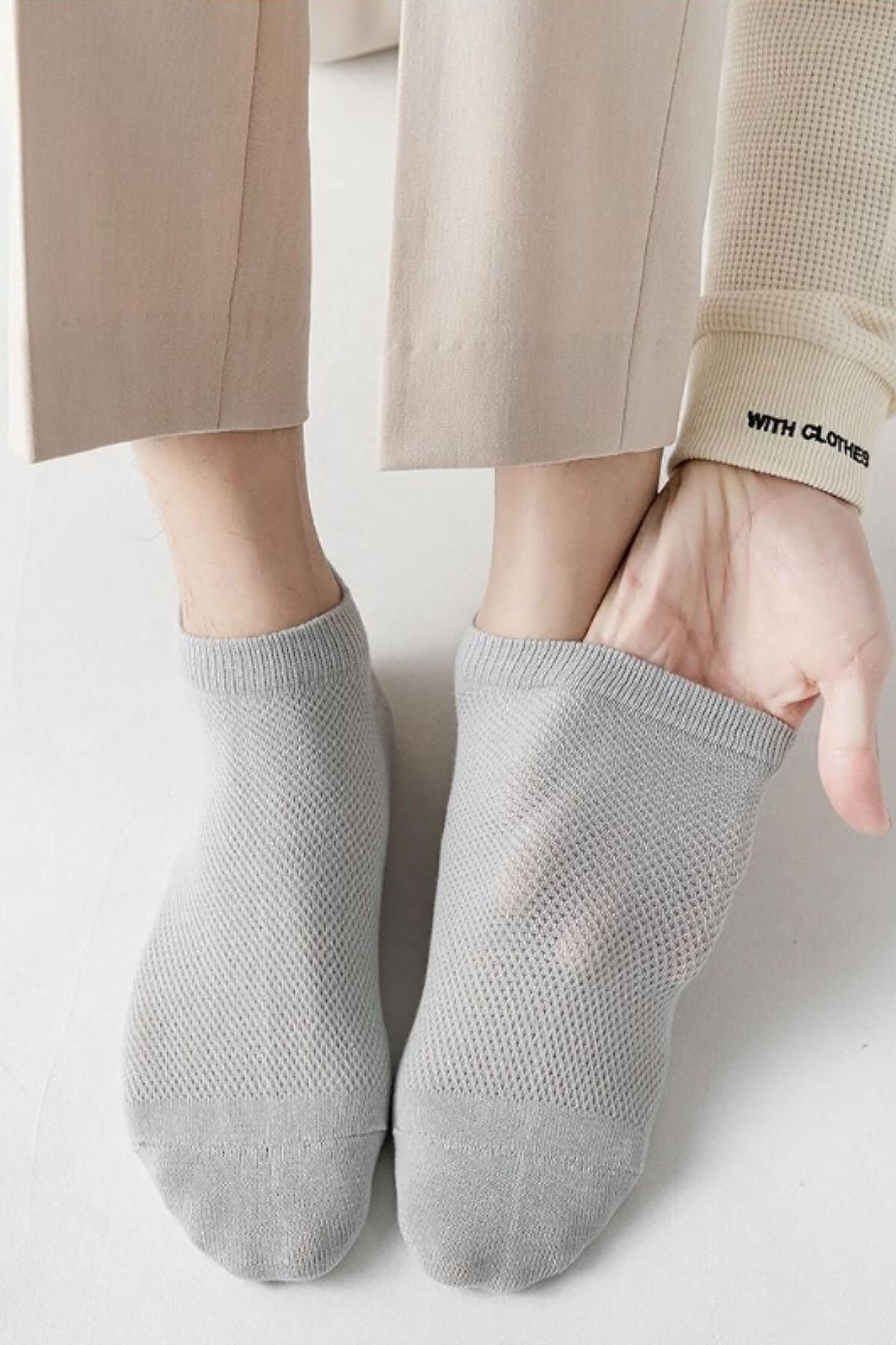 Color Socks  5'li Comfort Erkek Yazlık Kısa Çorap (DİKİŞSİZ BAMBU) - Görsel 5