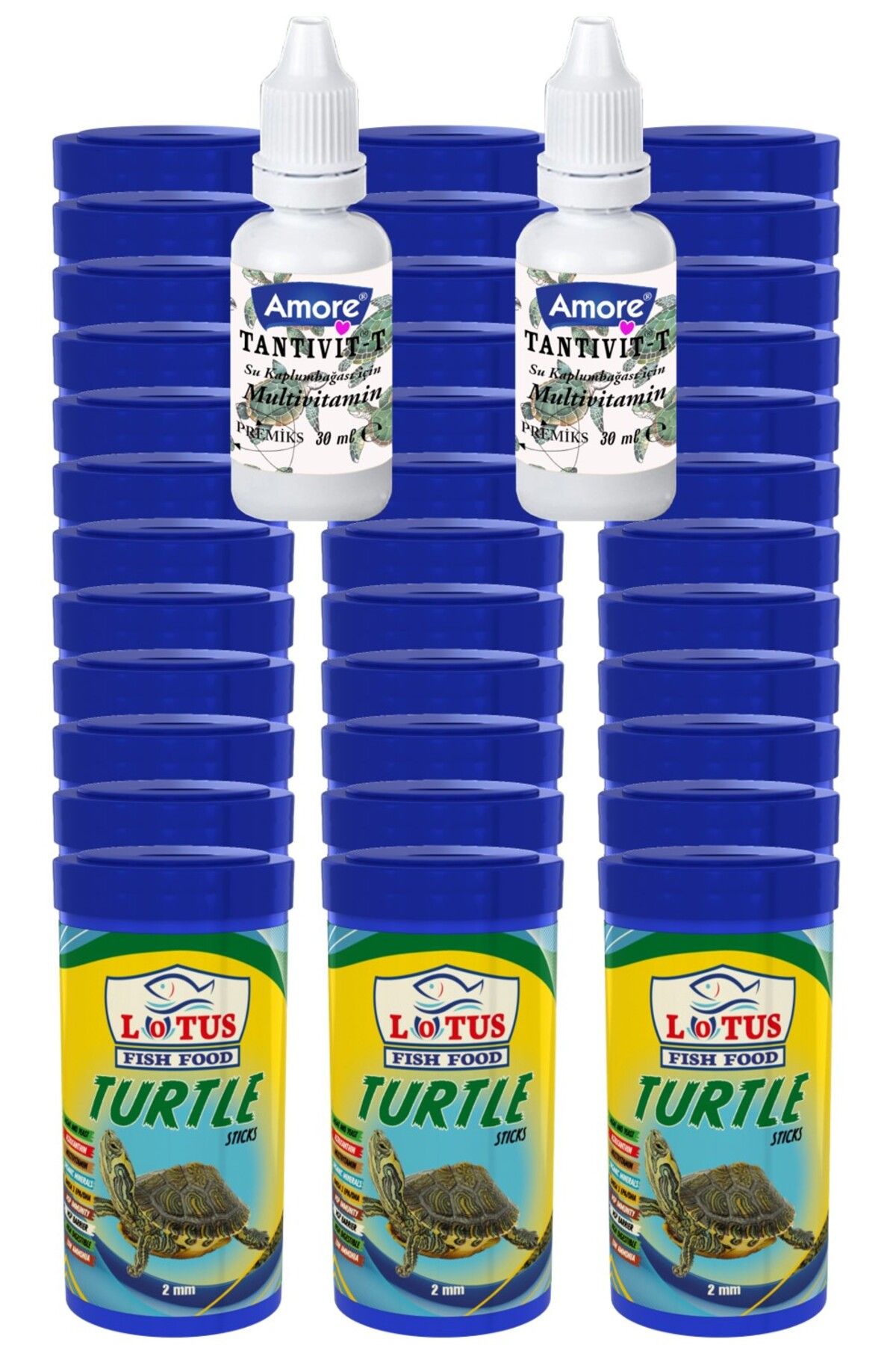 Lotus Turtle Sticks 36x100ml Kutu Kaplumbağa Yemi Ve 2 Multivitamin