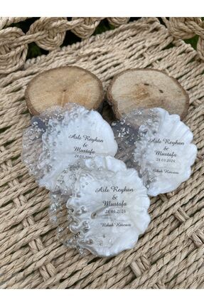 TURKAFONE Epoksi Gümüş Magnet 15 Adet Düğün,söz,nişan,nikah,kına Organizasyon...