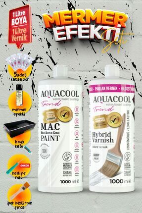 Aquacool Trend Akrilik Boya Seti - Fayans Boyama Seti - Tezgah Boyama Seti - ...