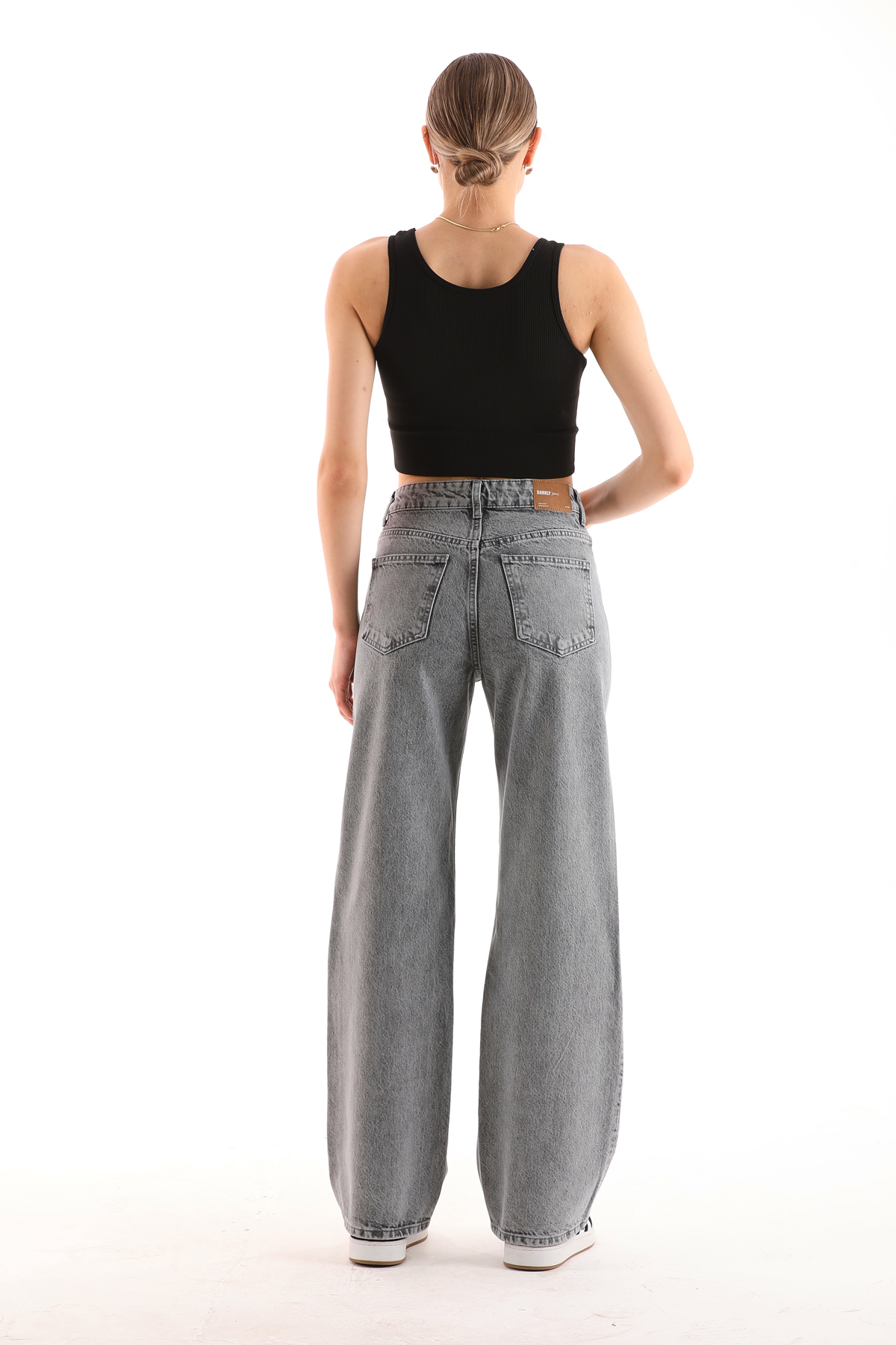 Darkly Jeans  Kadın Siyah Yüksek Bel Straight Fit Jean Pantolon - Görsel 2