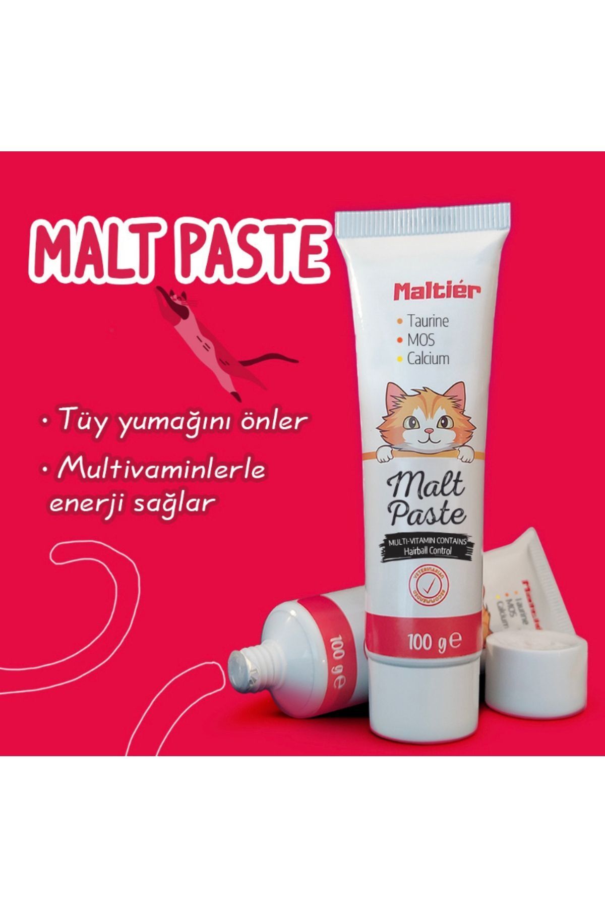 Malt Tüy Yumağı Kontrol Kedi Macunu 100 gr*2 Adet